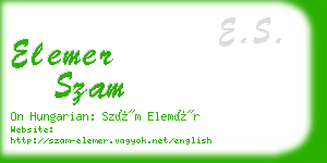 elemer szam business card